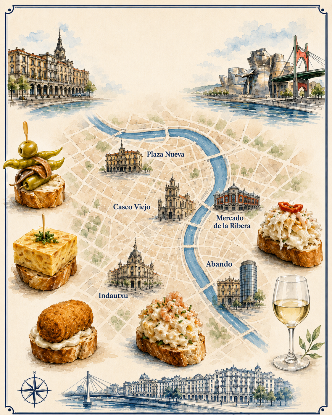 Ruta de pintxos en Bilbao